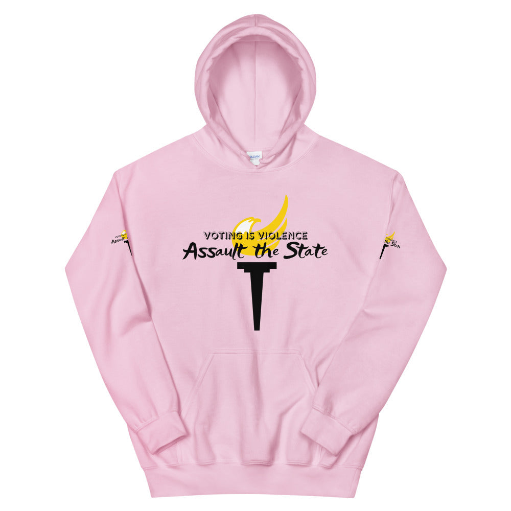 Voting is Violence - Assault the State Alaska LP Unisex Hoodie
