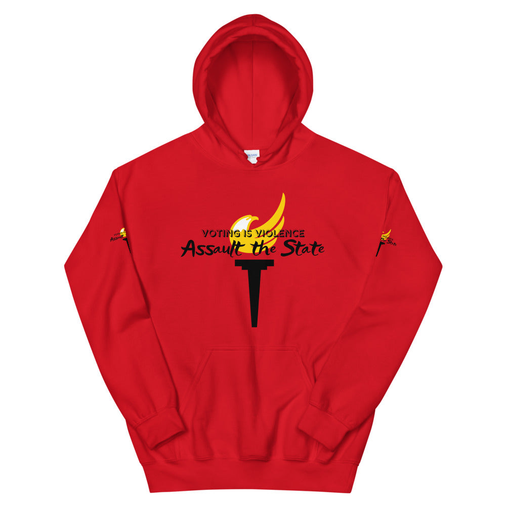 Voting is Violence - Assault the State Alaska LP Unisex Hoodie