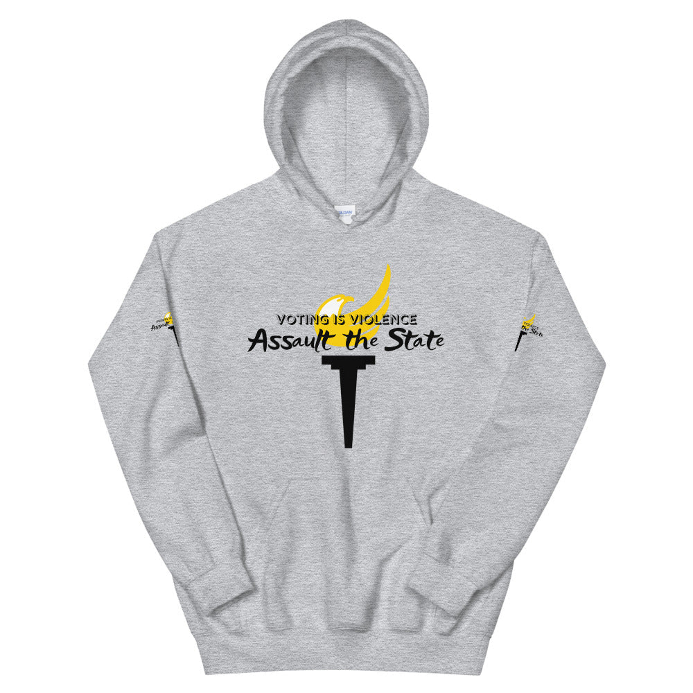 Voting is Violence - Assault the State Alaska LP Unisex Hoodie