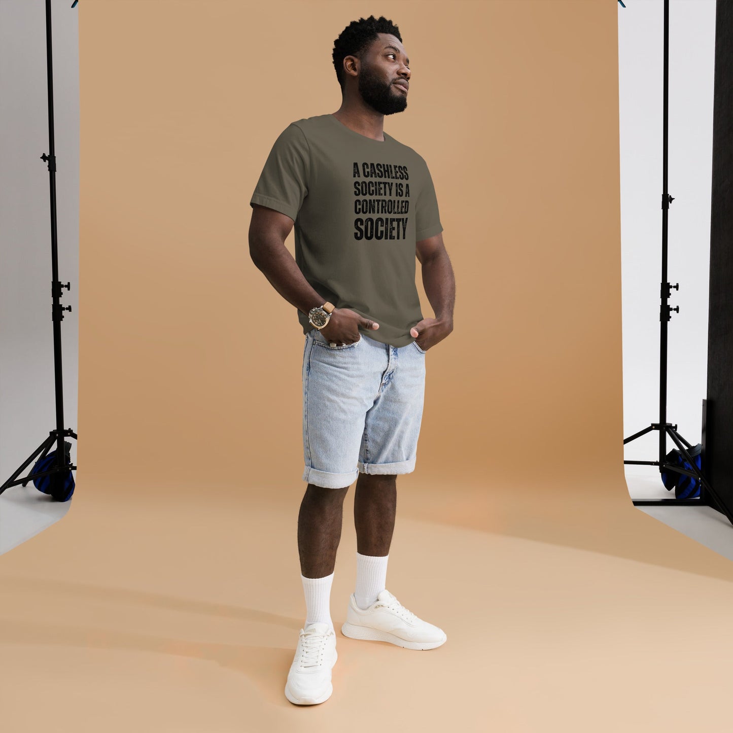 A Cashless Society is a Controlled Society Unisex t-shirt