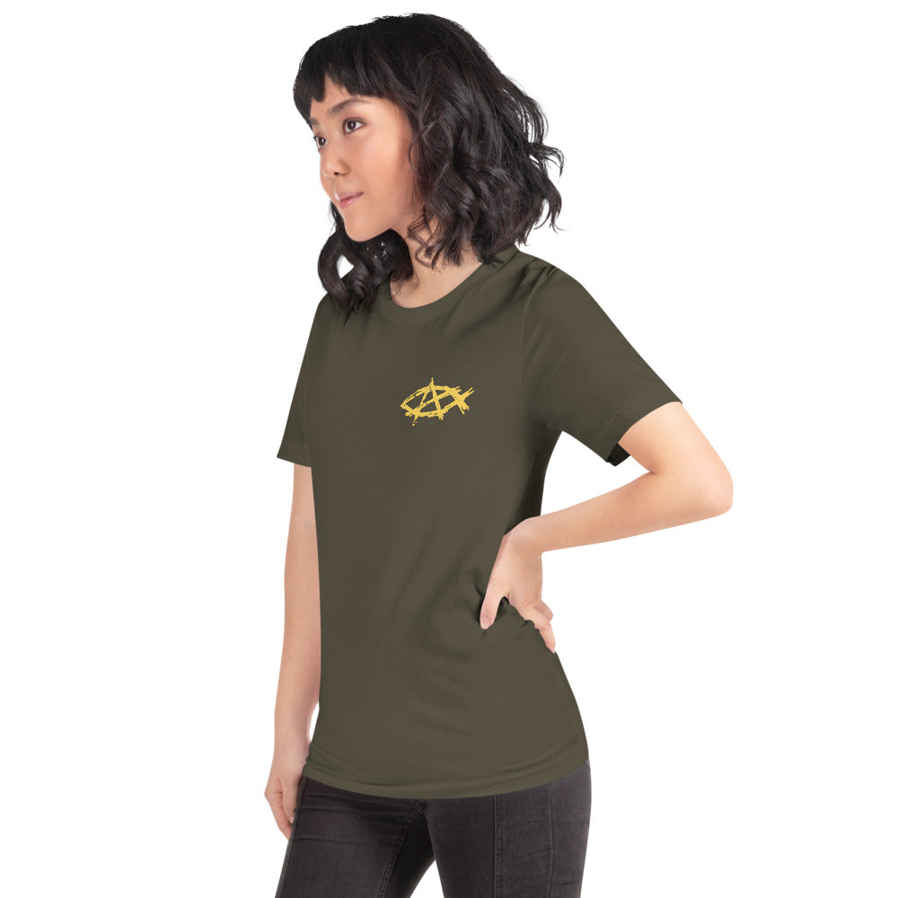 Anarchochristian Flag Shirt (Print on Back) Short-Sleeve Unisex T-Shirt