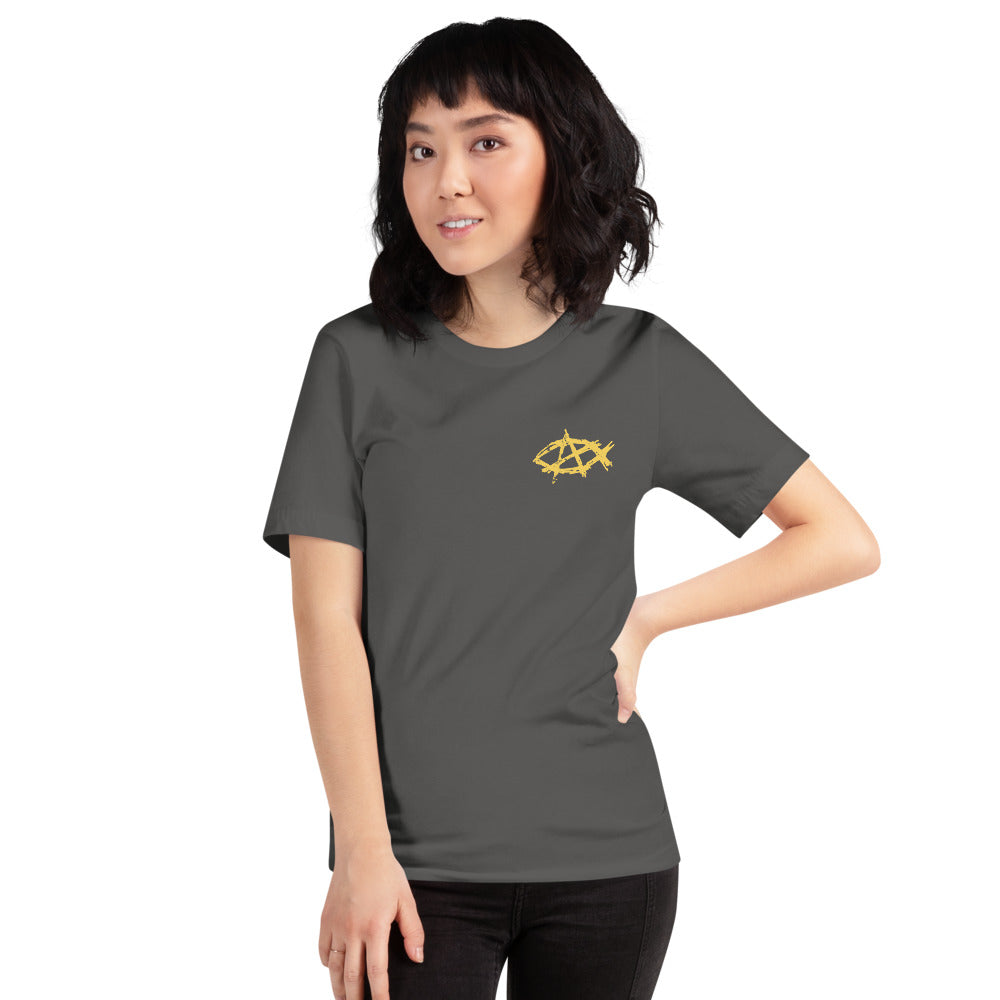 Anarchochristian Flag Shirt (Print on Back) Short-Sleeve Unisex T-Shirt