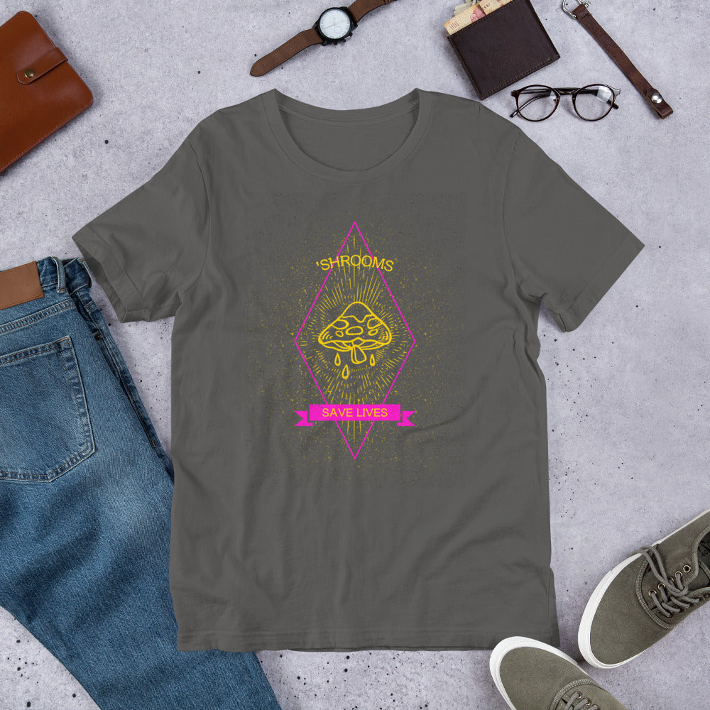 'Shrooms Save Lives Short-Sleeve Unisex T-Shirt