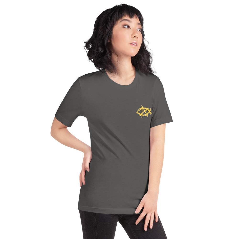 Anarchochristian Flag Shirt (Print on Back) Short-Sleeve Unisex T-Shirt