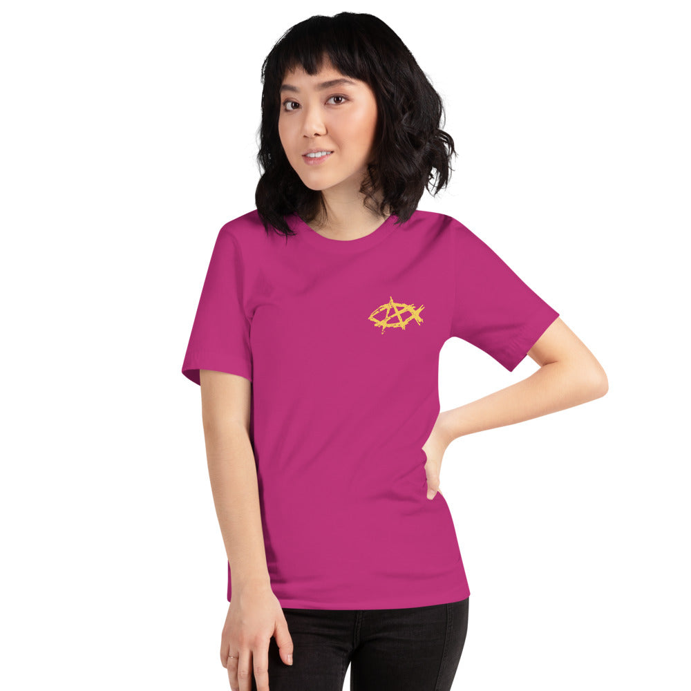 Anarchochristian Flag Shirt (Print on Back) Short-Sleeve Unisex T-Shirt