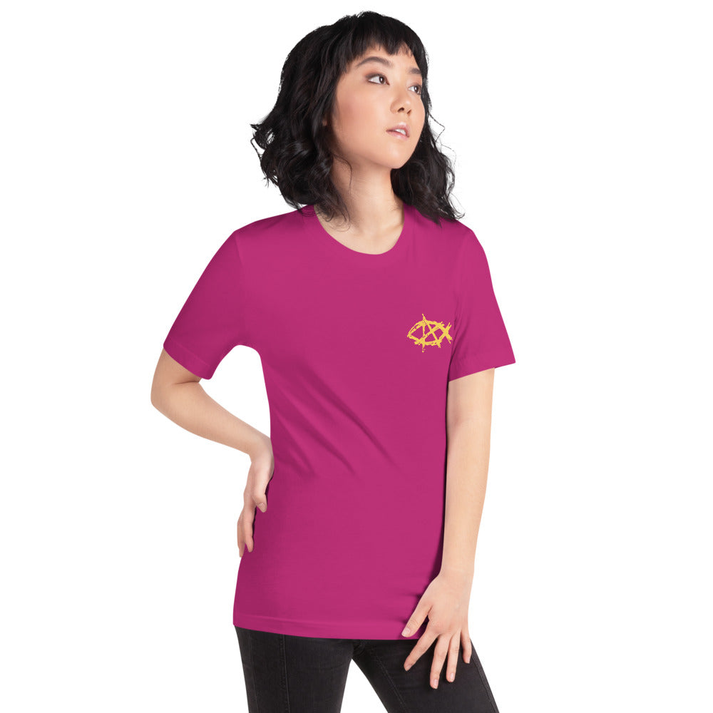 Anarchochristian Flag Shirt (Print on Back) Short-Sleeve Unisex T-Shirt