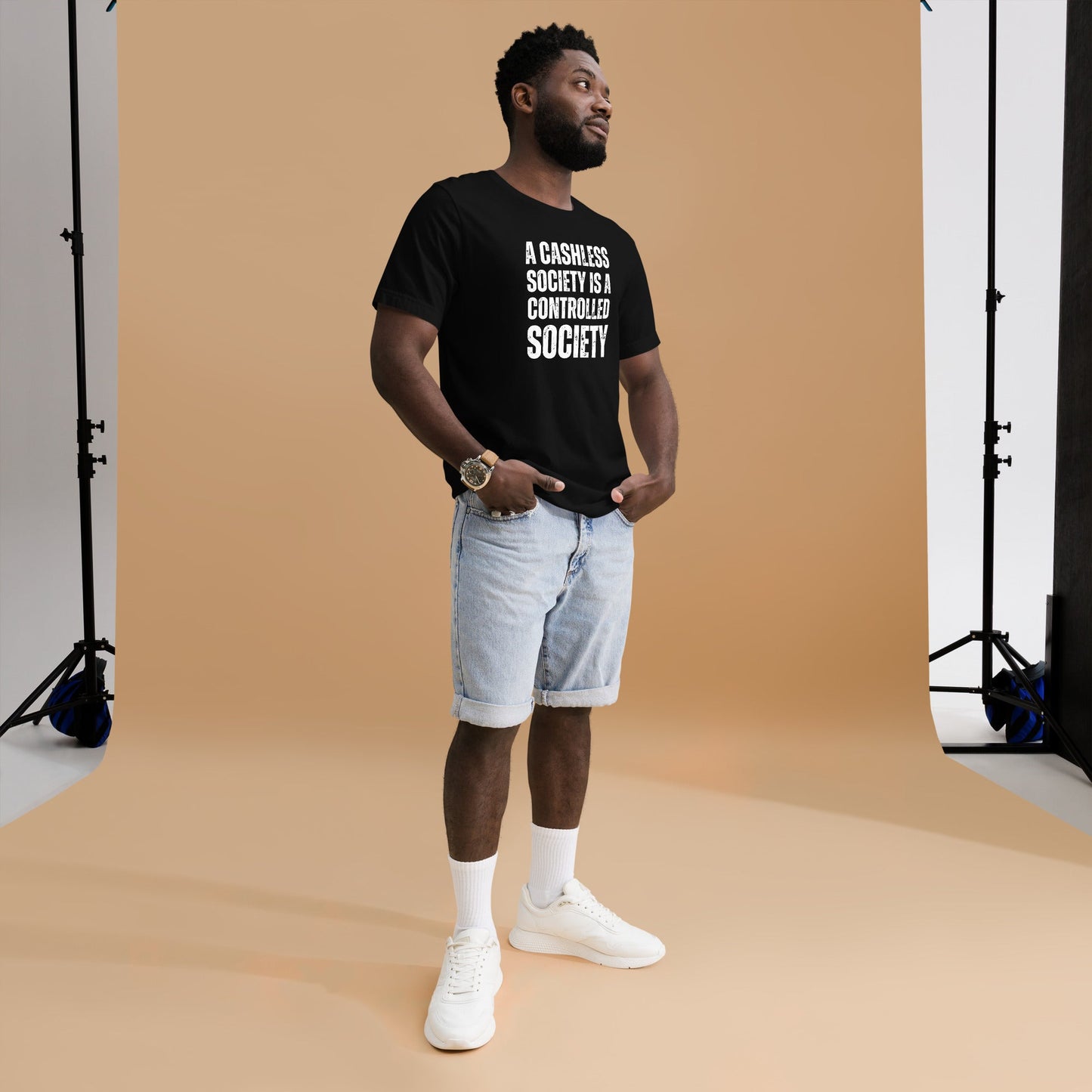 A Cashless Society is a Controlled Society Unisex t-shirt