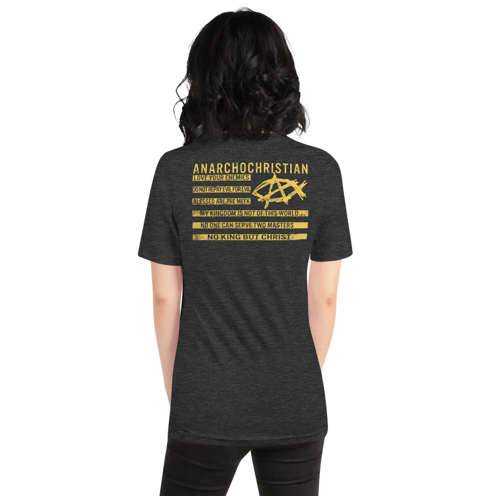 Anarchochristian Flag Shirt (Print on Back) Short-Sleeve Unisex T-Shirt