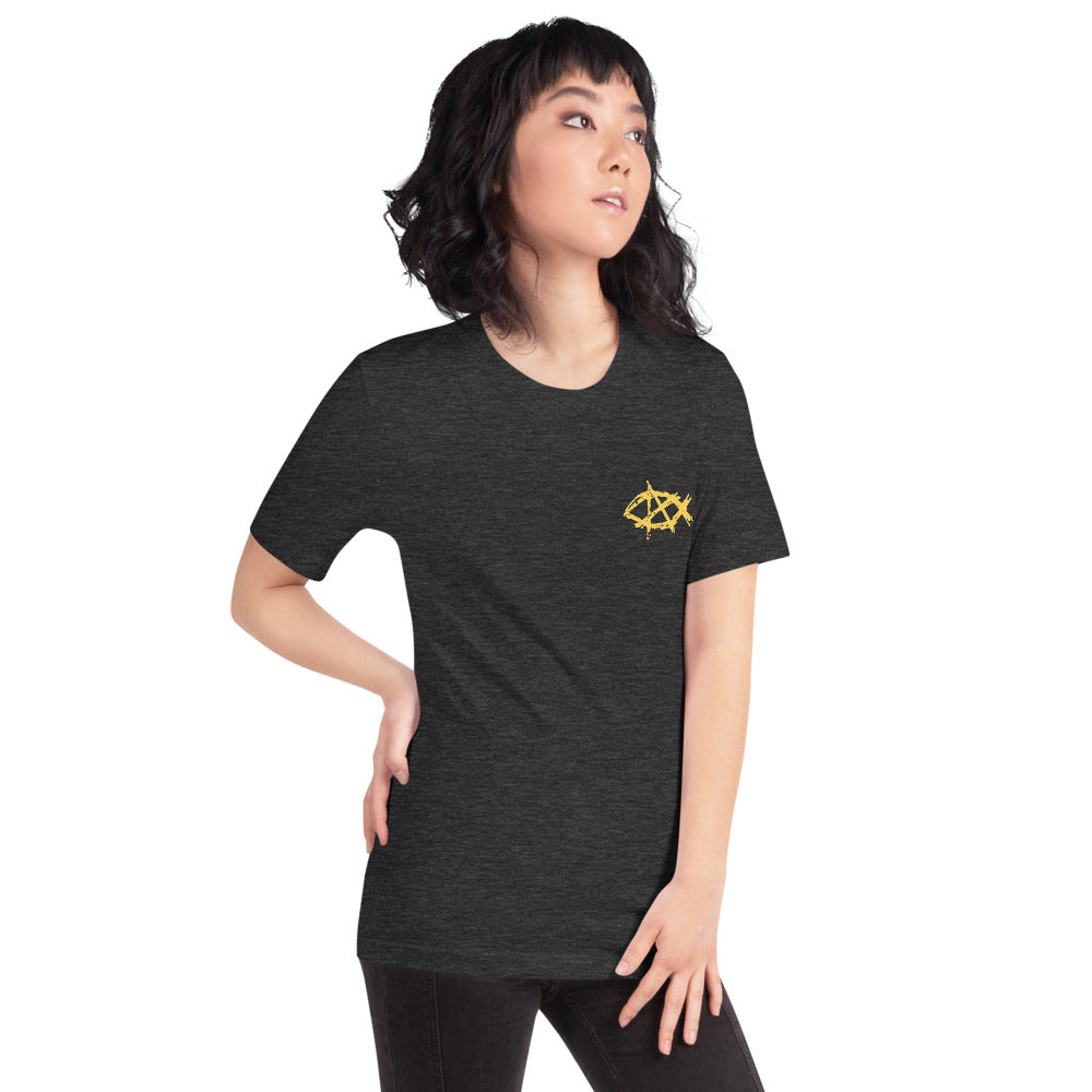Anarchochristian Flag Shirt (Print on Back) Short-Sleeve Unisex T-Shirt