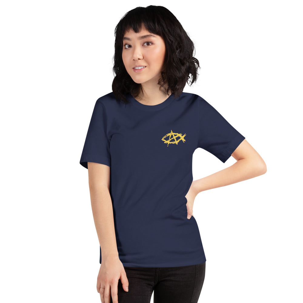 Anarchochristian Flag Shirt (Print on Back) Short-Sleeve Unisex T-Shirt