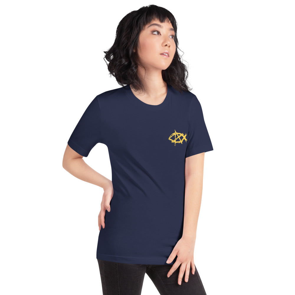 Anarchochristian Flag Shirt (Print on Back) Short-Sleeve Unisex T-Shirt