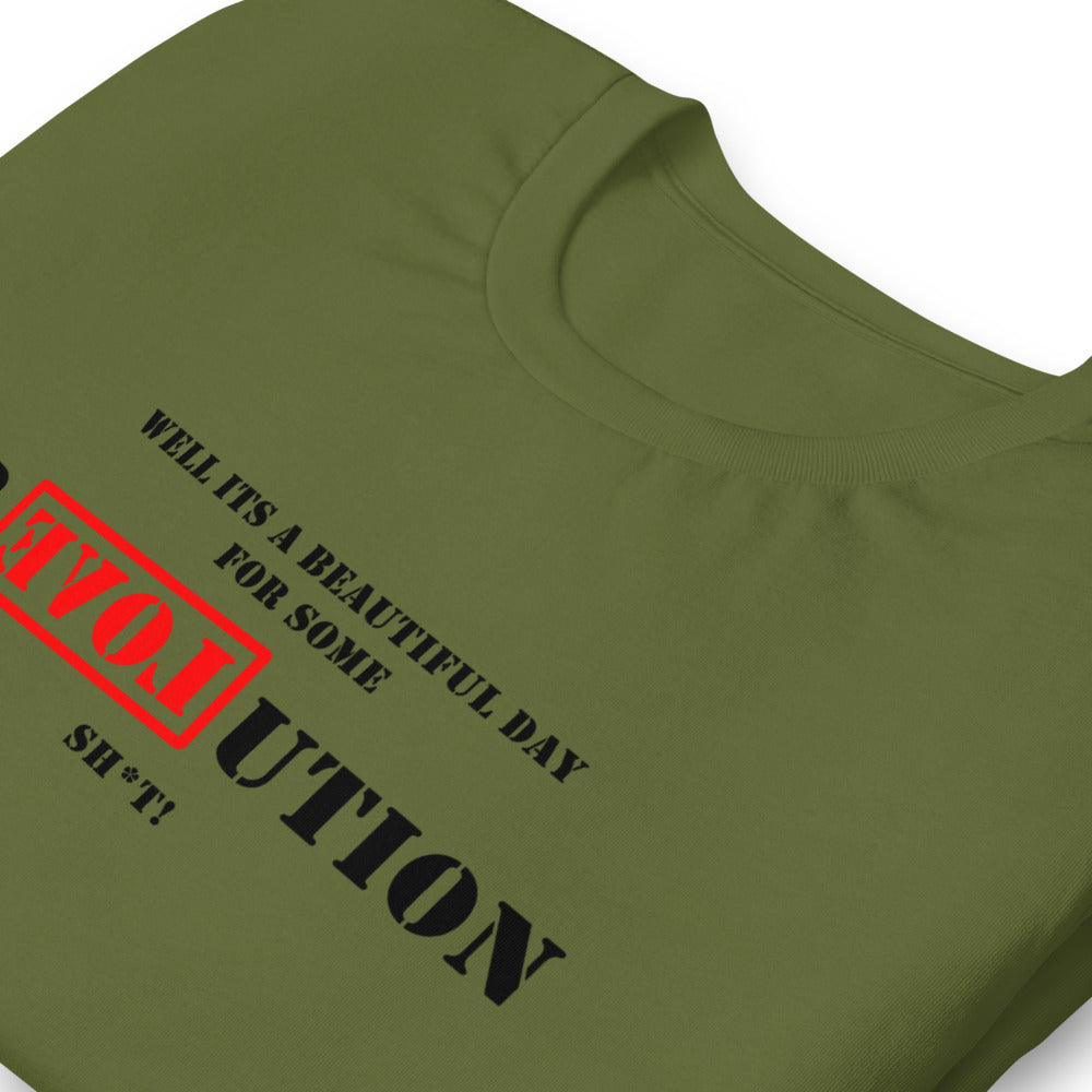 A Great Day for R[EVOL]UTION Short-sleeve unisex t-shirt