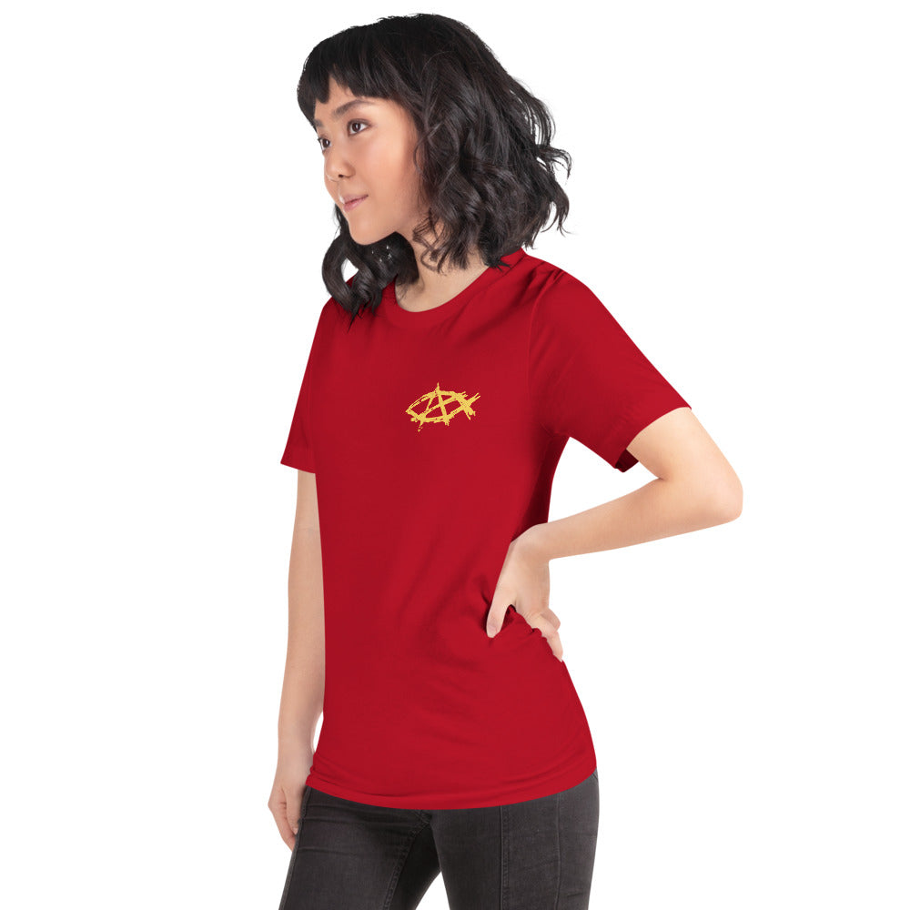 Anarchochristian Flag Shirt (Print on Back) Short-Sleeve Unisex T-Shirt