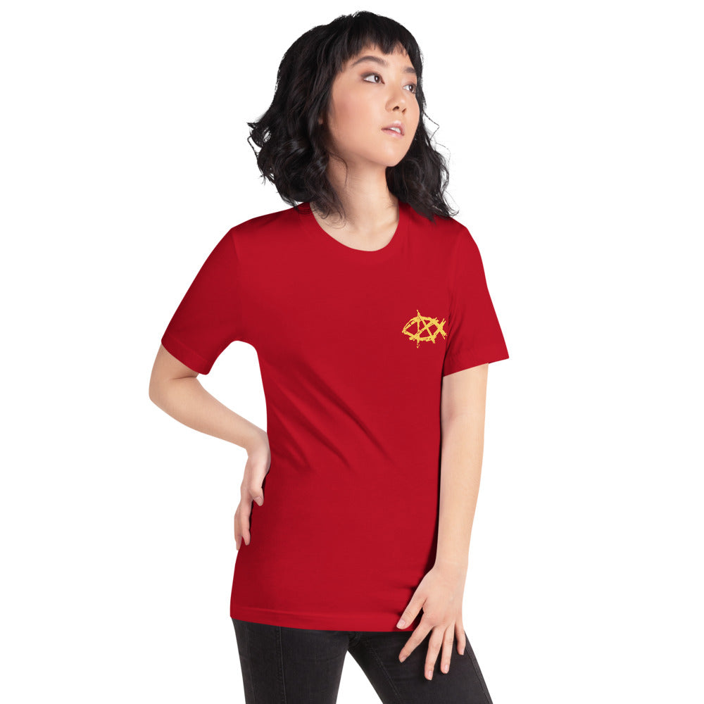 Anarchochristian Flag Shirt (Print on Back) Short-Sleeve Unisex T-Shirt