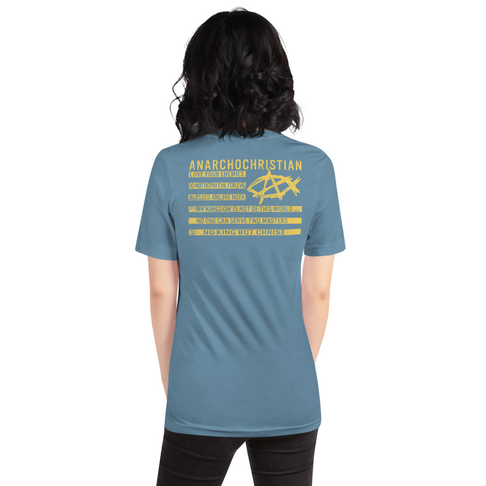 Anarchochristian Flag Shirt (Print on Back) Short-Sleeve Unisex T-Shirt