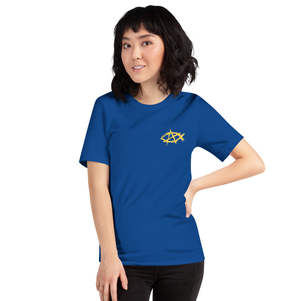 Anarchochristian Flag Shirt (Print on Back) Short-Sleeve Unisex T-Shirt