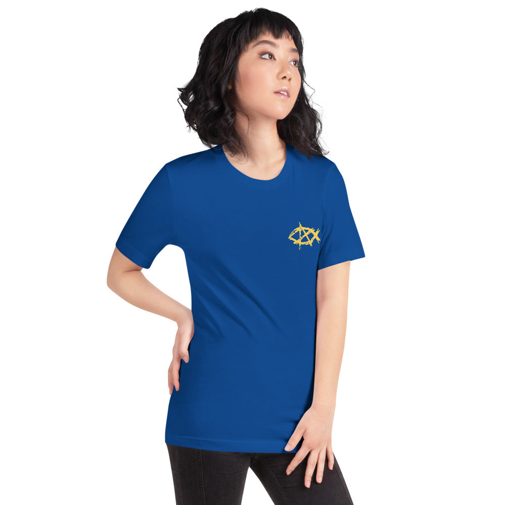 Anarchochristian Flag Shirt (Print on Back) Short-Sleeve Unisex T-Shirt