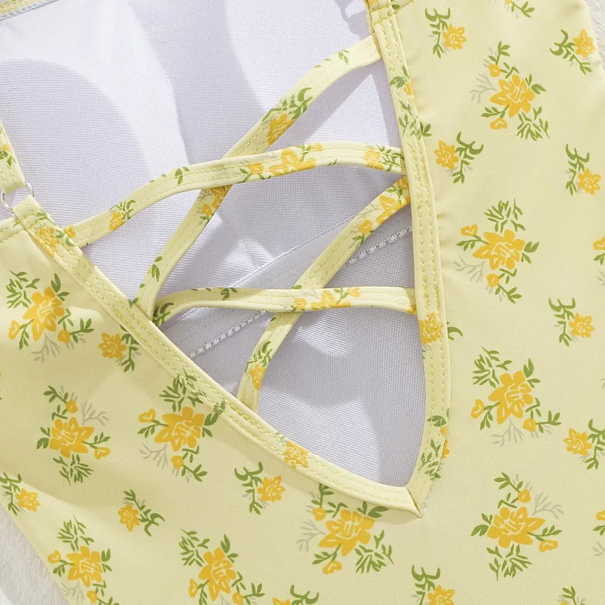 Floral One Piece Swimsuit – Vintage Crossback Bodysuitsw