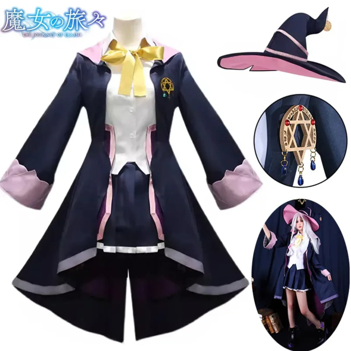 Wandering Witch Elaina Cosplay Costume – Full Set Halloween Outfit
