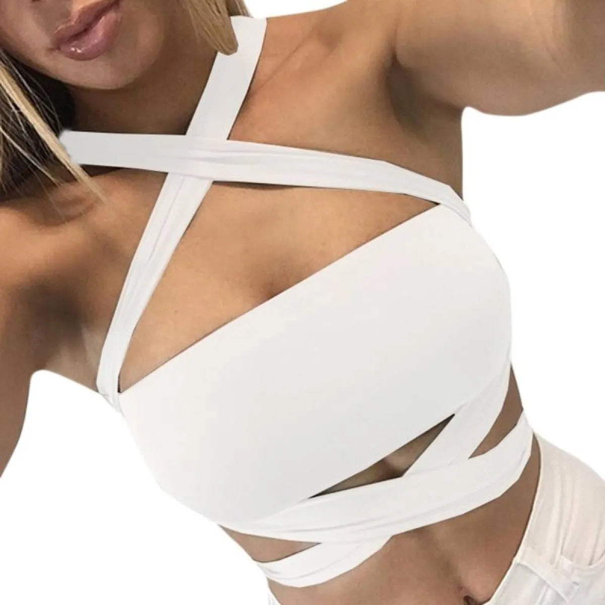 Women's Criss-Cross Style Crop Top