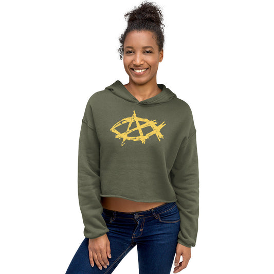 AnarchoChristian Crop Hoodie