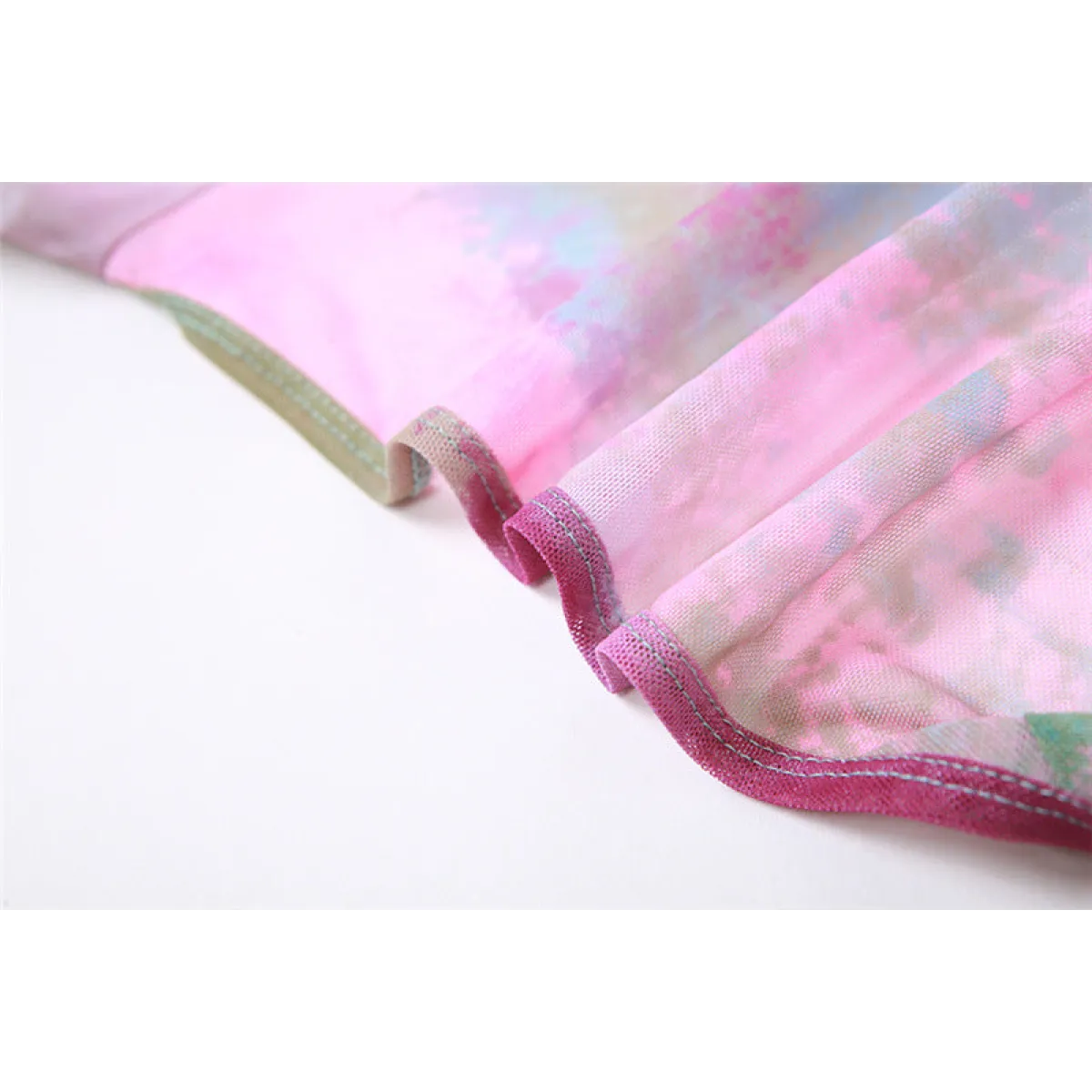 Tie-Dye Fairy Set – Butterfly Crop Top & Wrap Mini Skirt