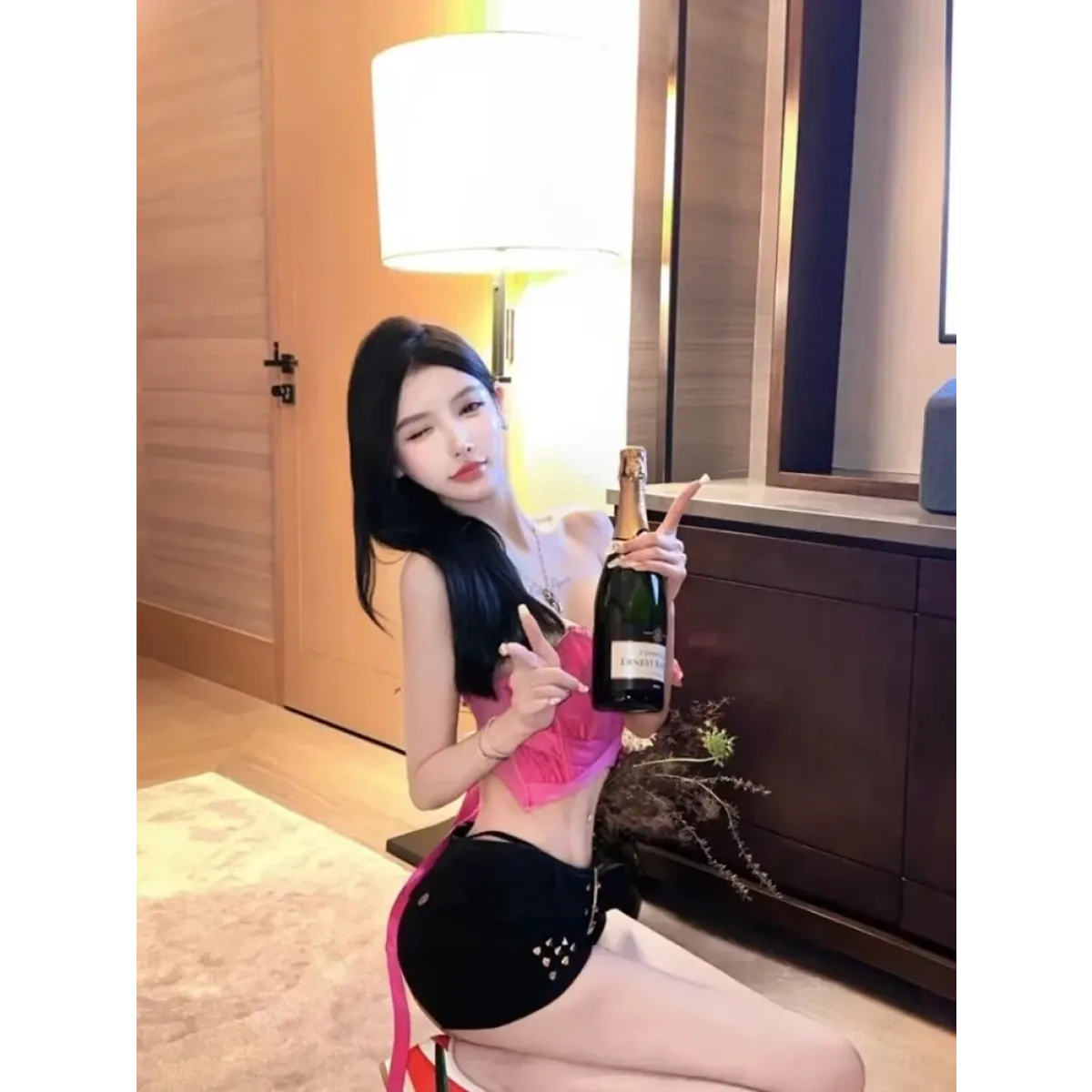 Low Waist Rivet Shorts – Y2K Grunge Harajuku Denim Bottoms