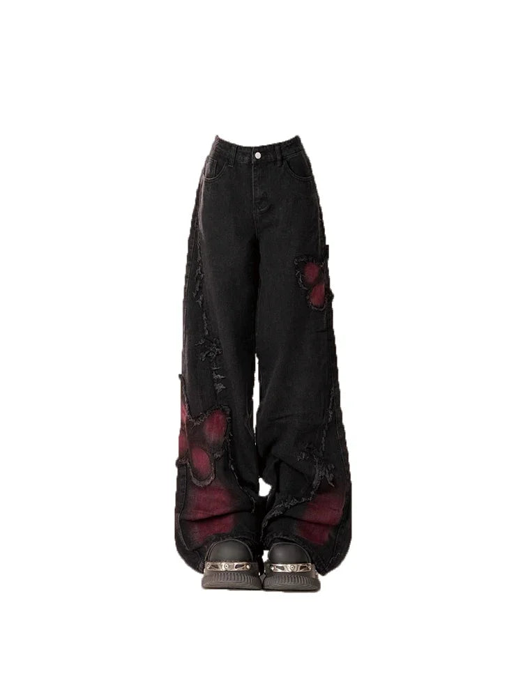 Gothic Baggy Jeans – Y2K Harajuku Grunge Aesthetic