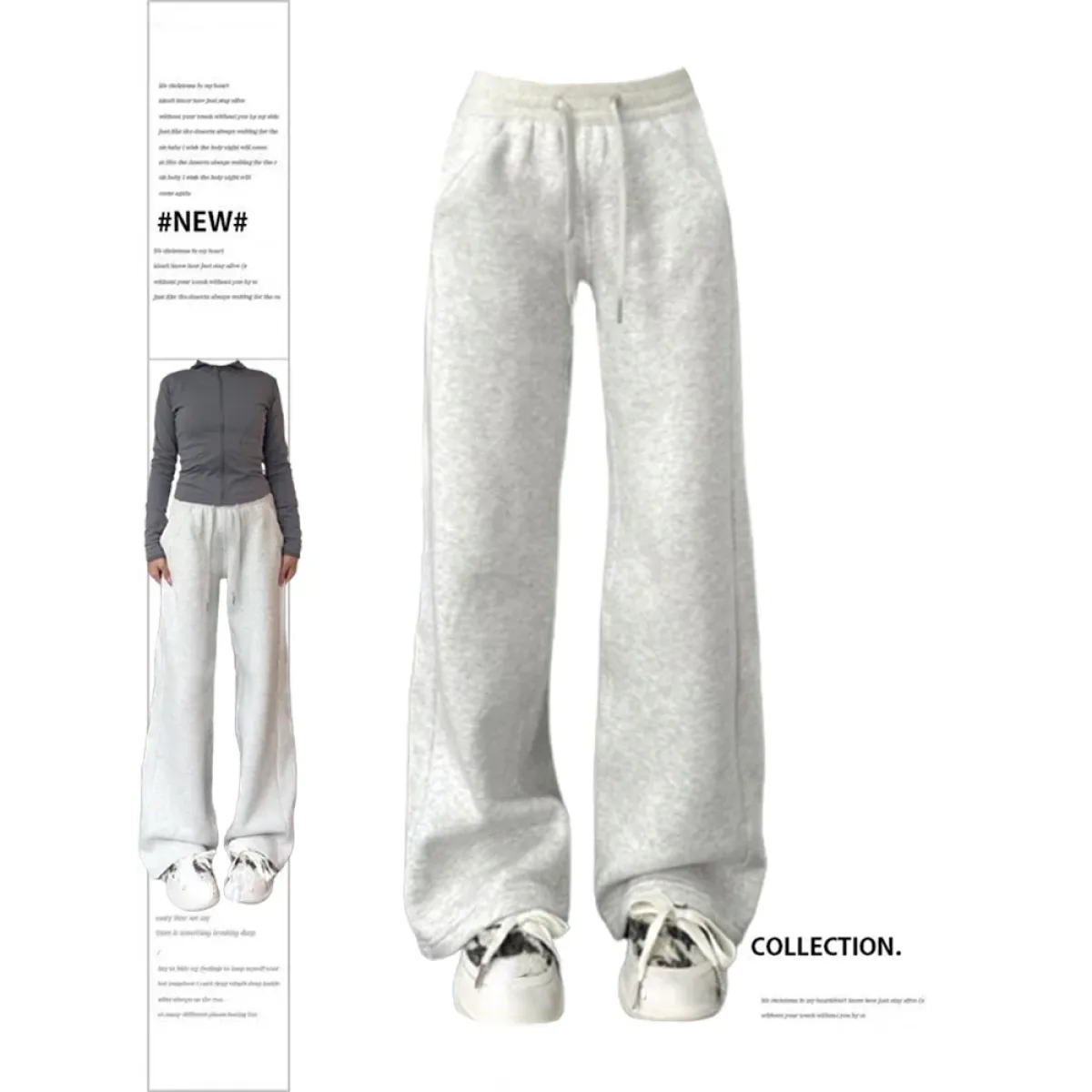 Oversized Wide-Leg Sweatpants – Y2K Vintage Joggers