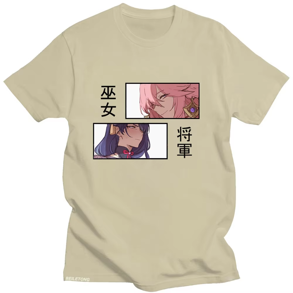 Yae Miko "Shrine Maiden" & Raiden Shogun "General" Genshin Impact T-Shirt
