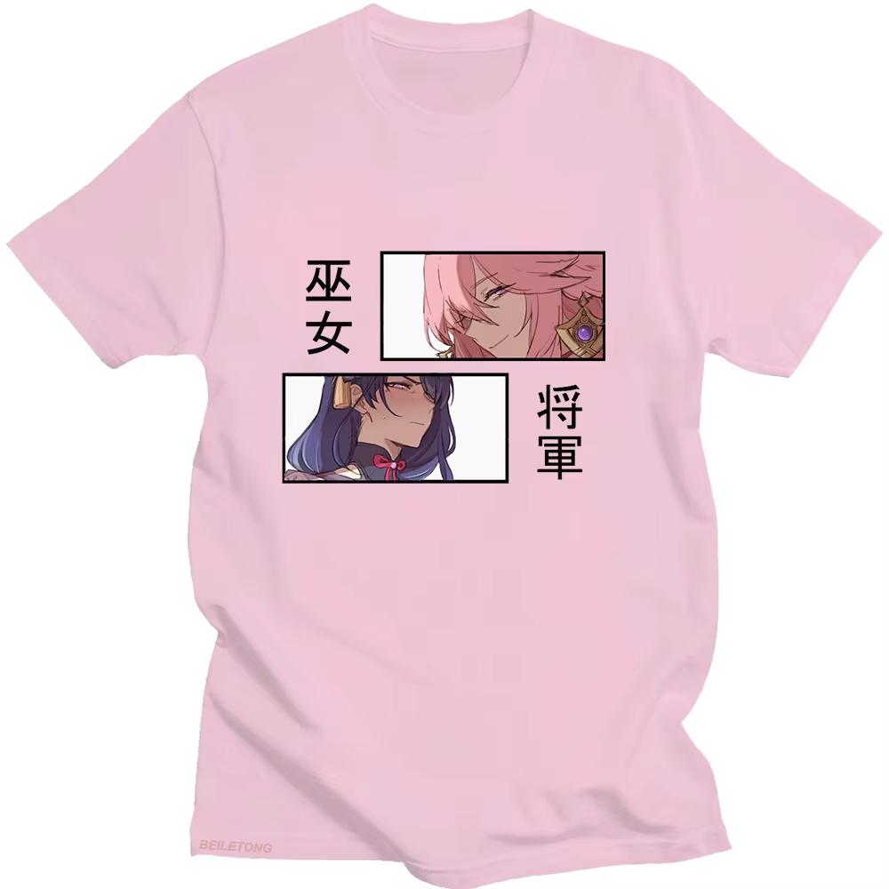 Yae Miko "Shrine Maiden" & Raiden Shogun "General" Genshin Impact T-Shirt