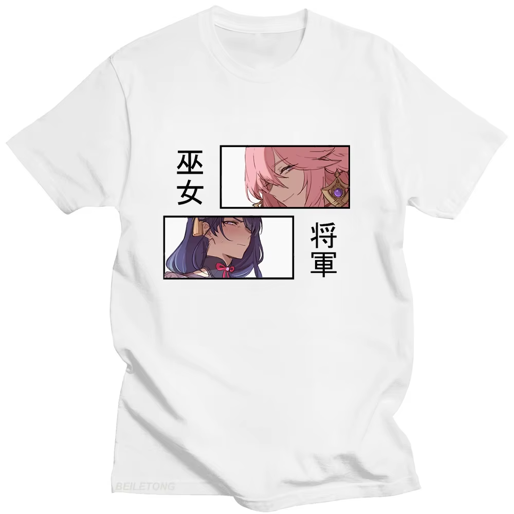 Yae Miko "Shrine Maiden" & Raiden Shogun "General" Genshin Impact T-Shirt