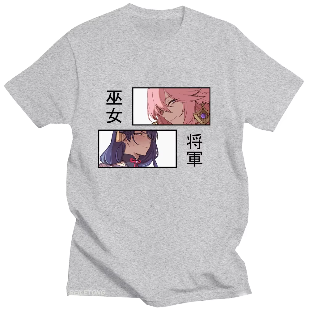 Yae Miko "Shrine Maiden" & Raiden Shogun "General" Genshin Impact T-Shirt